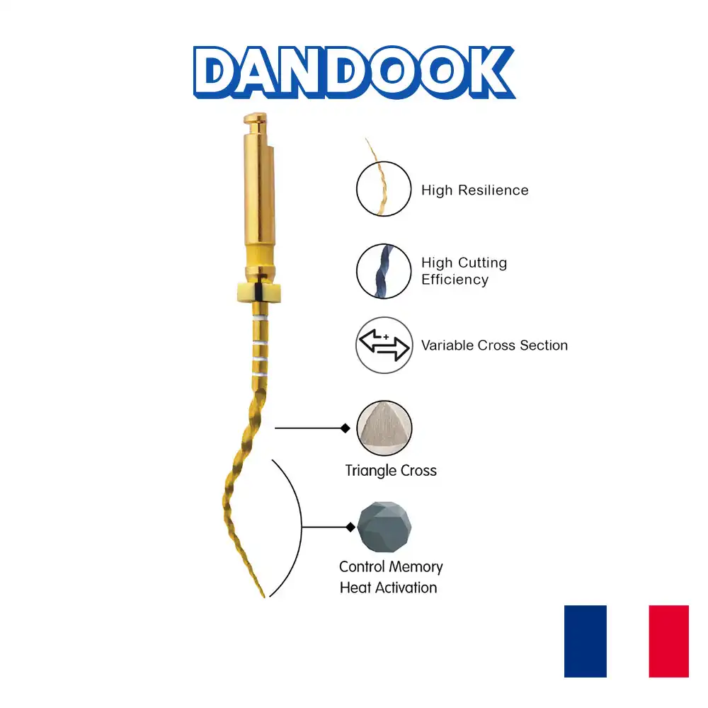 Alternative view of فایل روتاری تیپر لاستردنت Pliancy Gold Tapered Ni-Ti Rotary Files