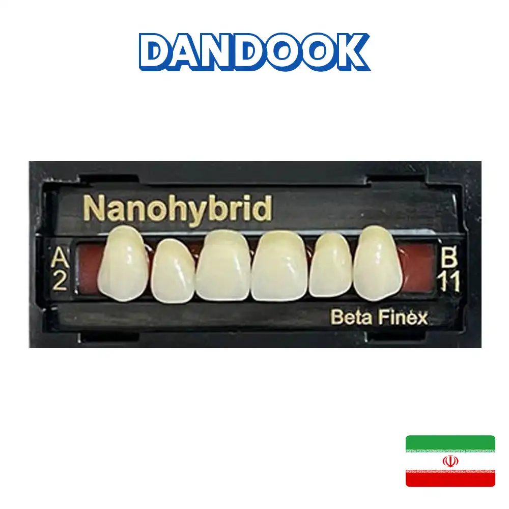 دست دندان مصنوعی فینکس قدامی بالا ۶ عددی بتادنت