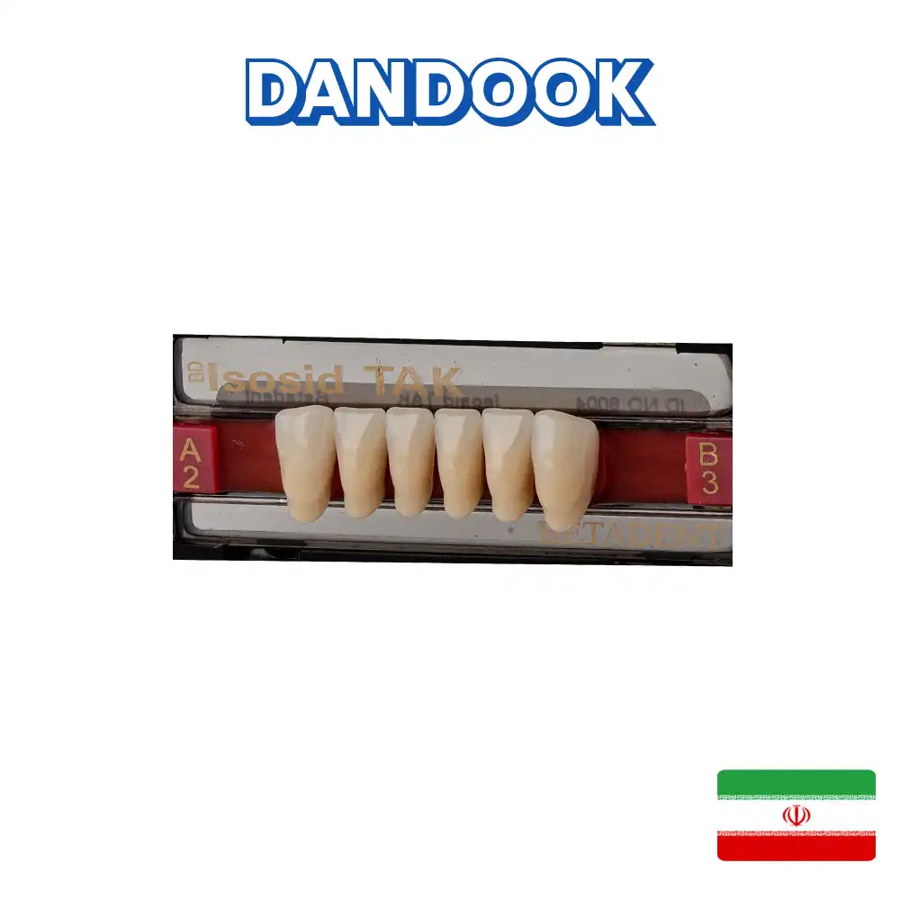 دندان مصنوعی قدامی پایین 6 عددی ایزوسید تک بتادنت