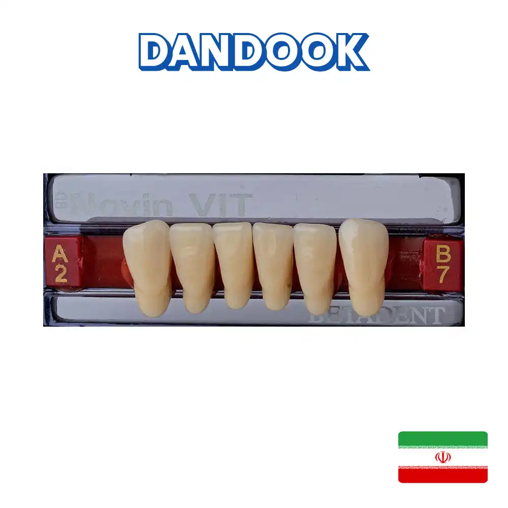 دست دندان مصنوعی قدامی پایین ۶ عددی نوین ویت بتادنت