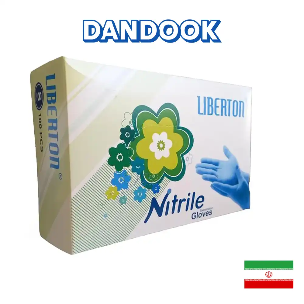 دستکش معاینه نیتریل بدون پودر لیبرتون