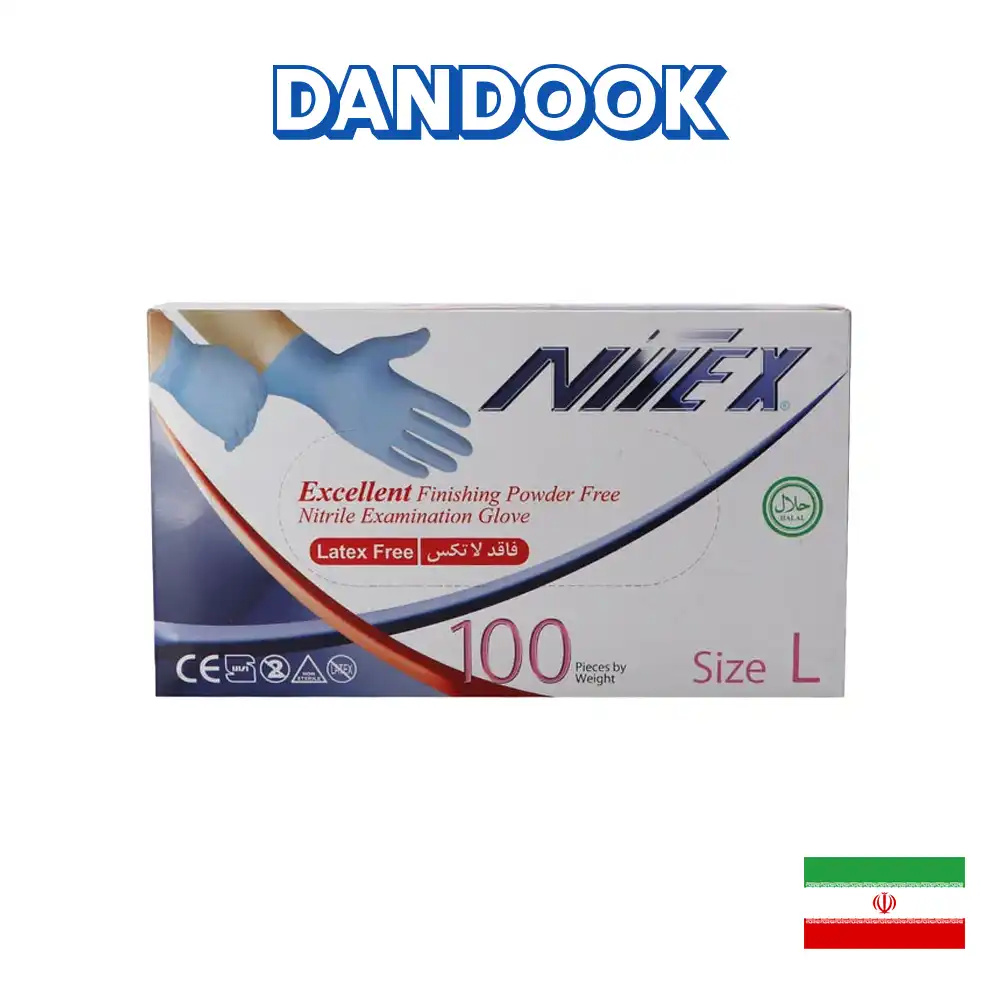 دستکش معاینه نیتریل بدون پودر نیتکس