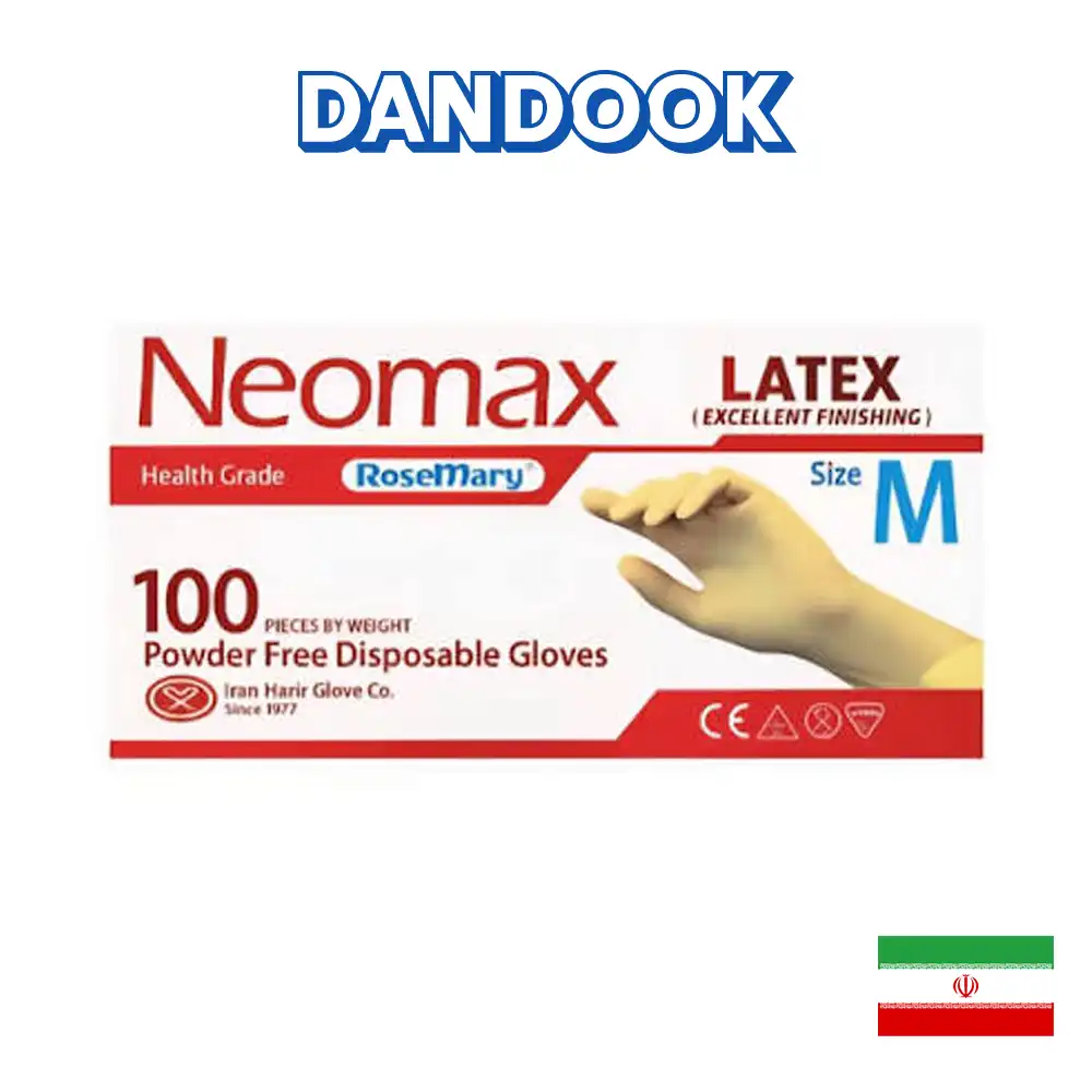 دستکش لاتکس معاینه نئومکس